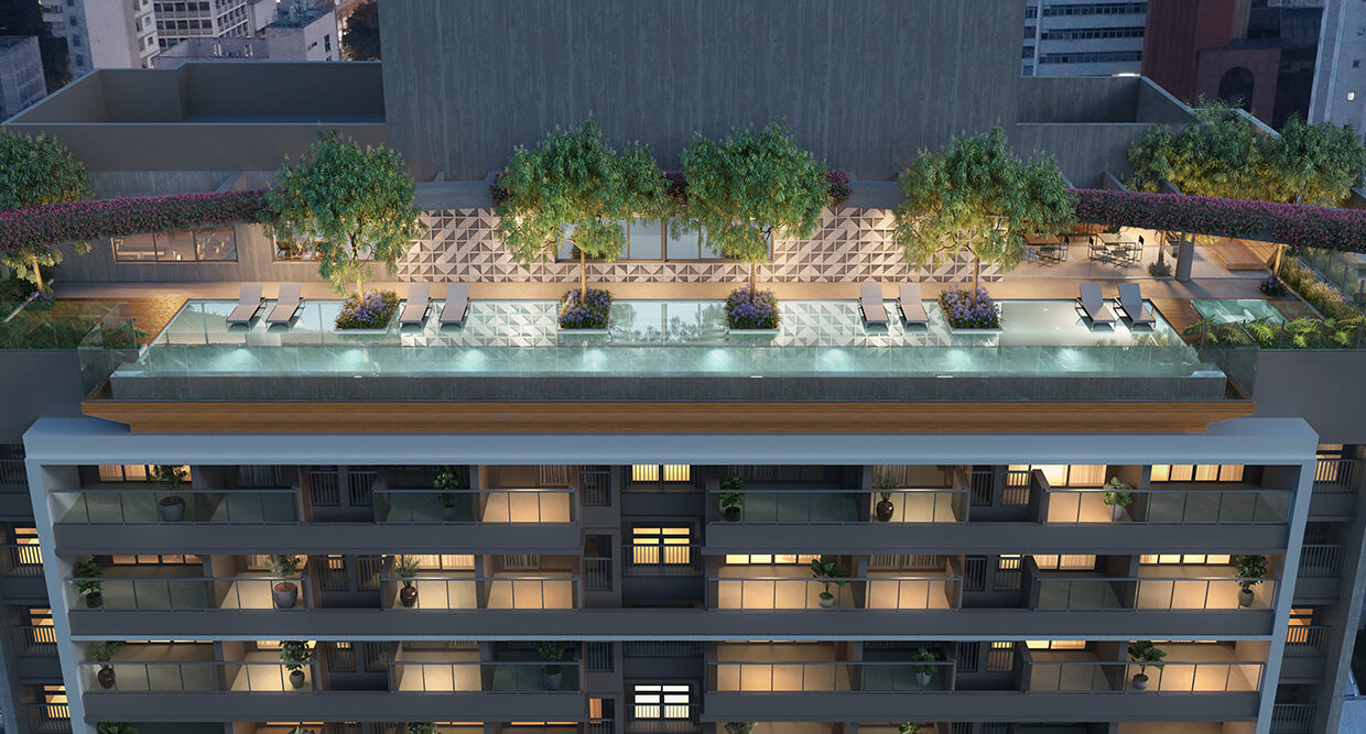Tegra-Incorporadora-Perspectiva-Ilustrada-Area-de-Lazer-Externa-Apartamentos-Studios-Salas-Comerciais-Empreendimento-Aria-Higienopolis-Sao-Paulo-SP 006-1714952109737